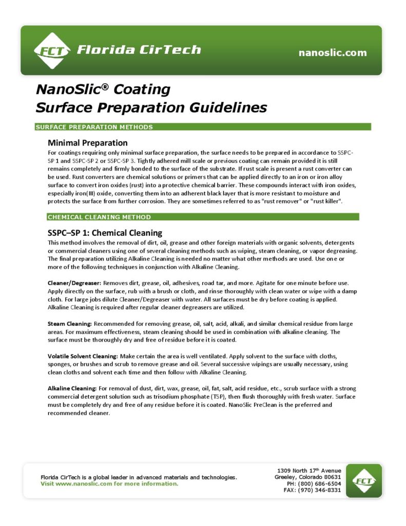 NSCoating_SurfacePrep_Guidelines NanoSlic Coatings