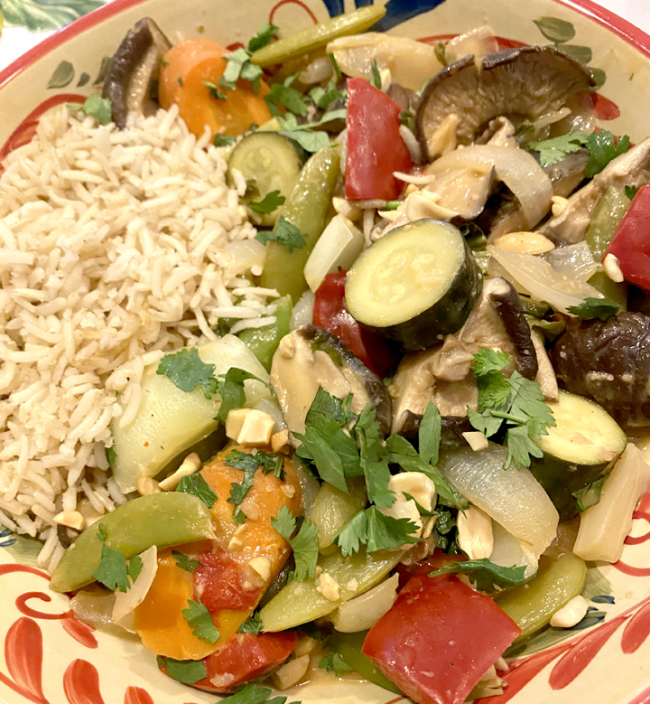 Thai Spicy Coconut Vegetable Stir Fry—Vegan Nan Simonsen
