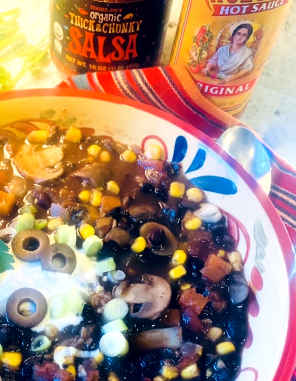 Savory Black Bean Mushroom Chili Nan Simonsen