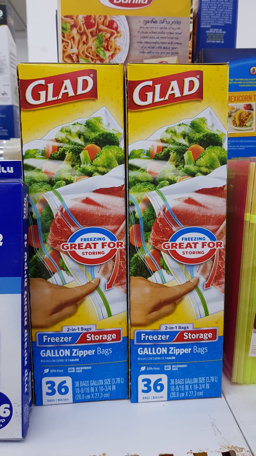 Glad zipper bags (great for freezing) Naomi Deli