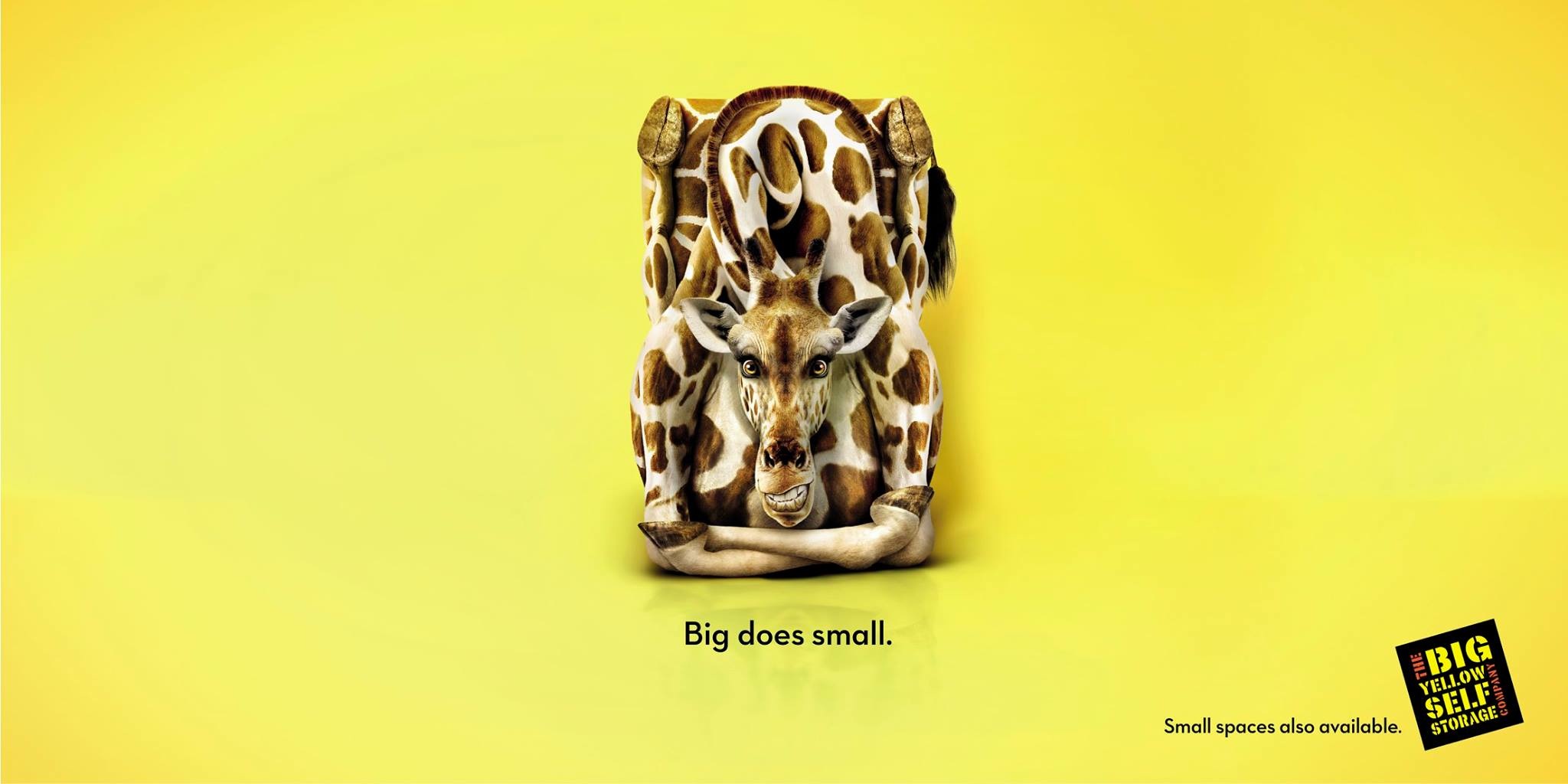 Big Yellow Storage Print Advert By CHI & Partners Giraffe Ads of the
