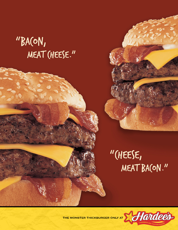 Hardee's Print Advert By Chicago Portfolio School Meet Ads of the World™