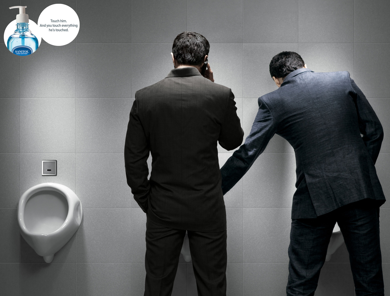 Sanitol Print Advert By McCann Urinal Ads of the World™