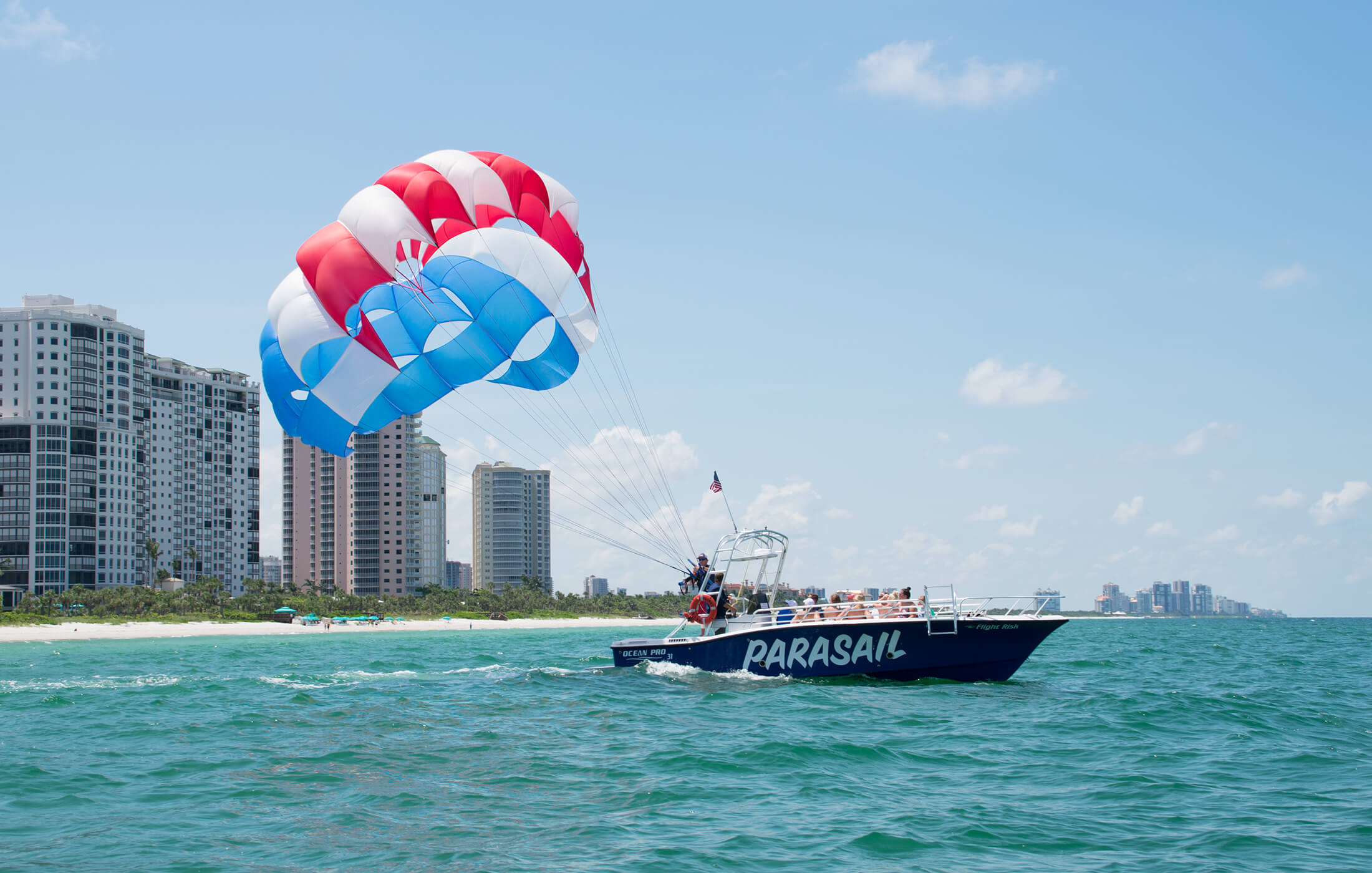 Parasail Adventure Naples Beach Water Sports Parasailing, Jetski