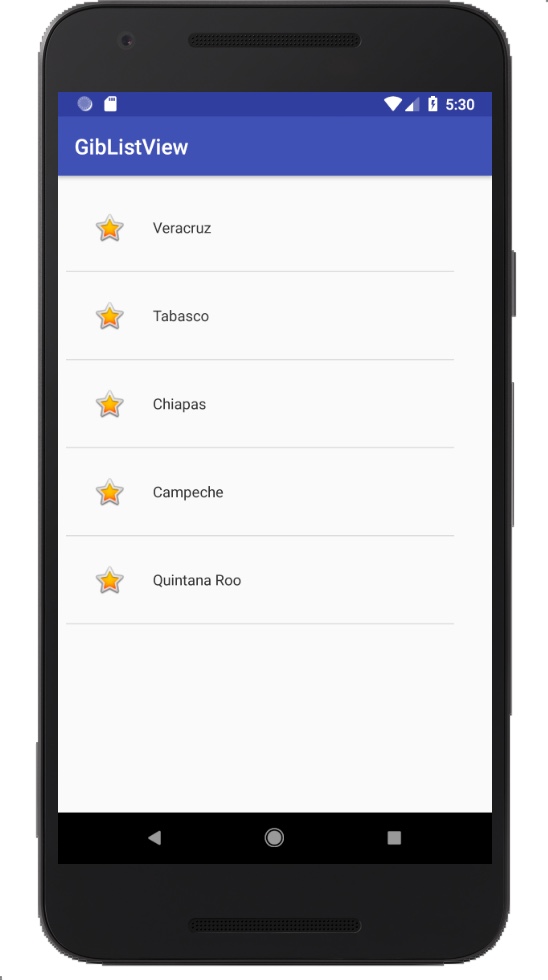 Uso de un ListView en Android para mostrar una lista de datos