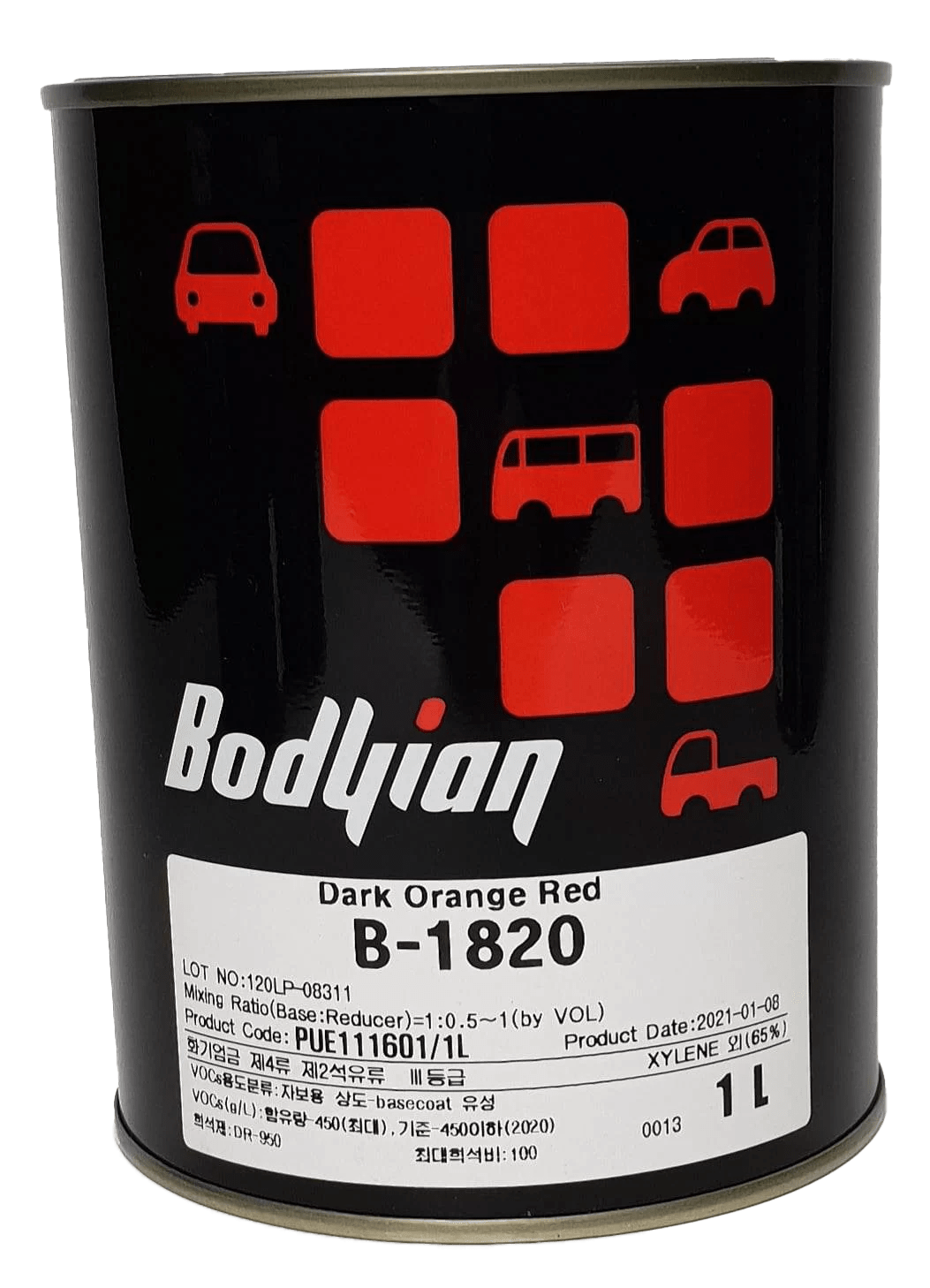 B1820 Dark Orange Red 1ltr Northern Auto Paint Supplies (NAPS)