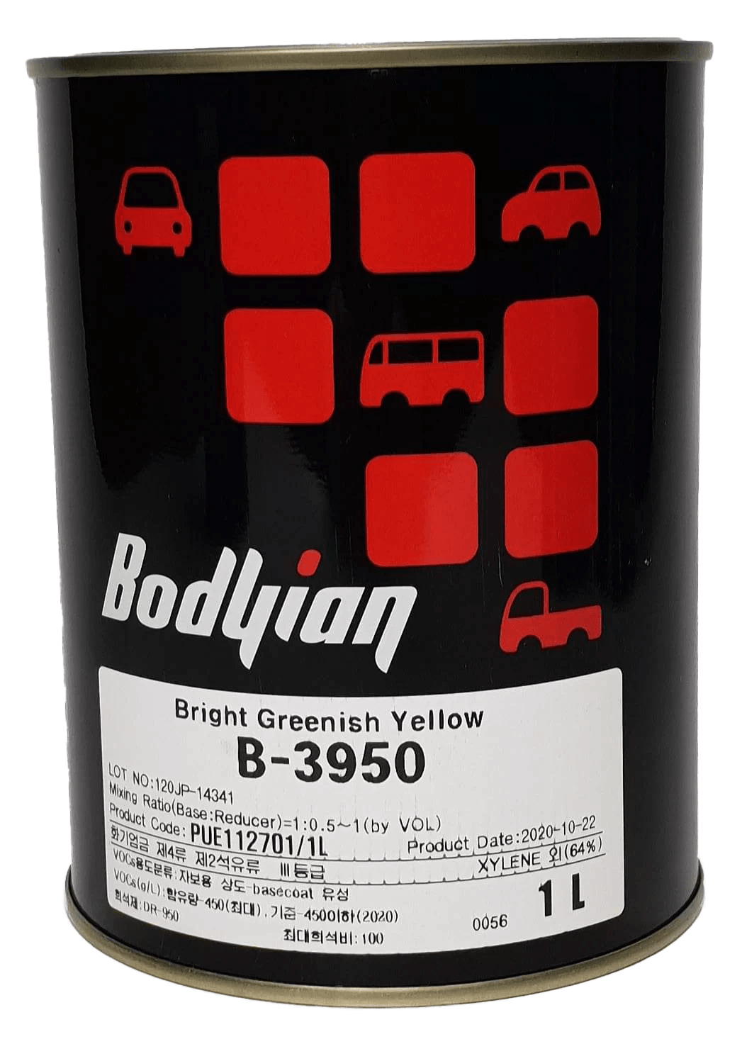 B3950 Bright Greenish Yellow 1ltr Northern Auto Paint Supplies (NAPS)