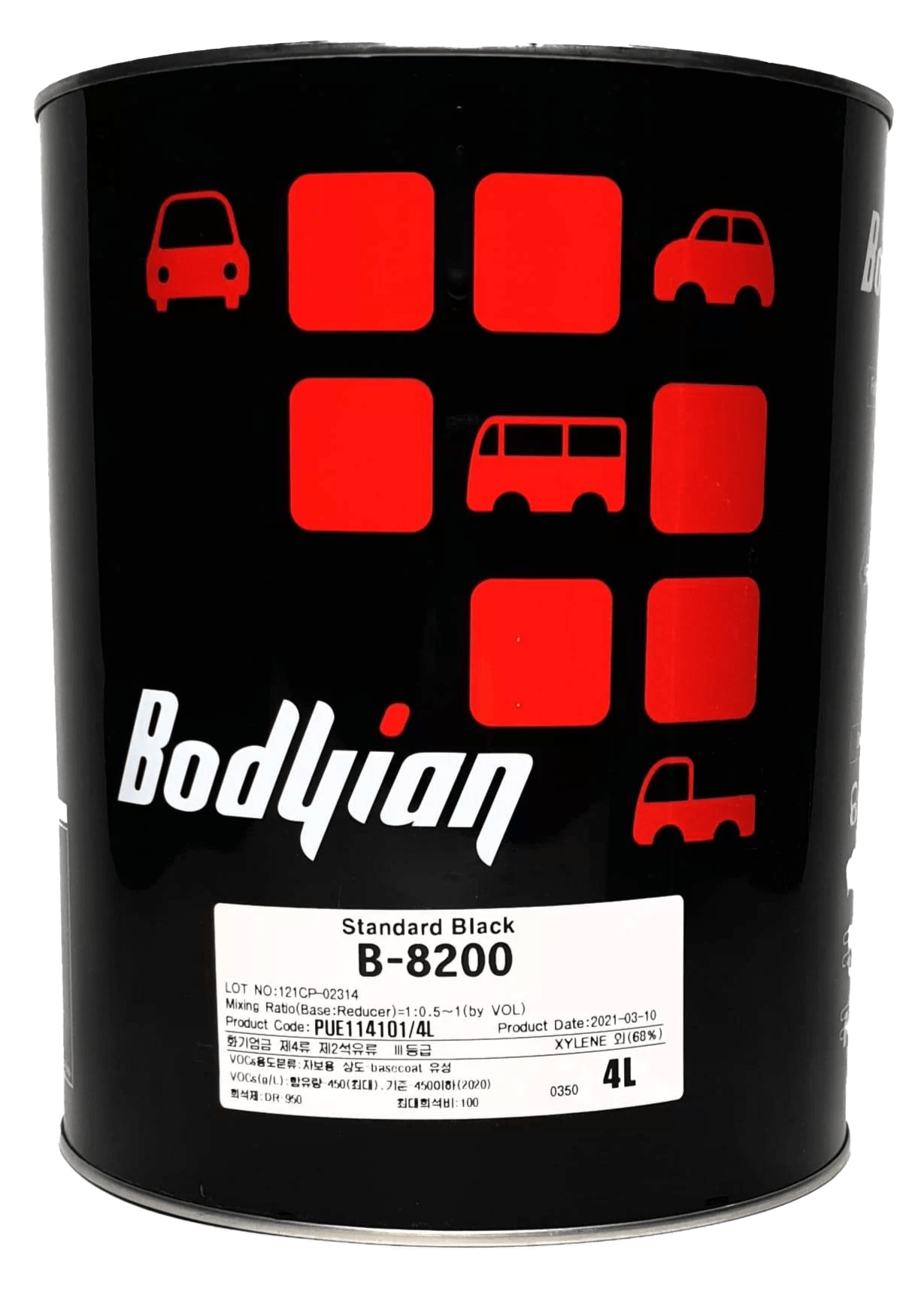 B82004 Standard Black 4ltr Northern Auto Paint Supplies (NAPS)