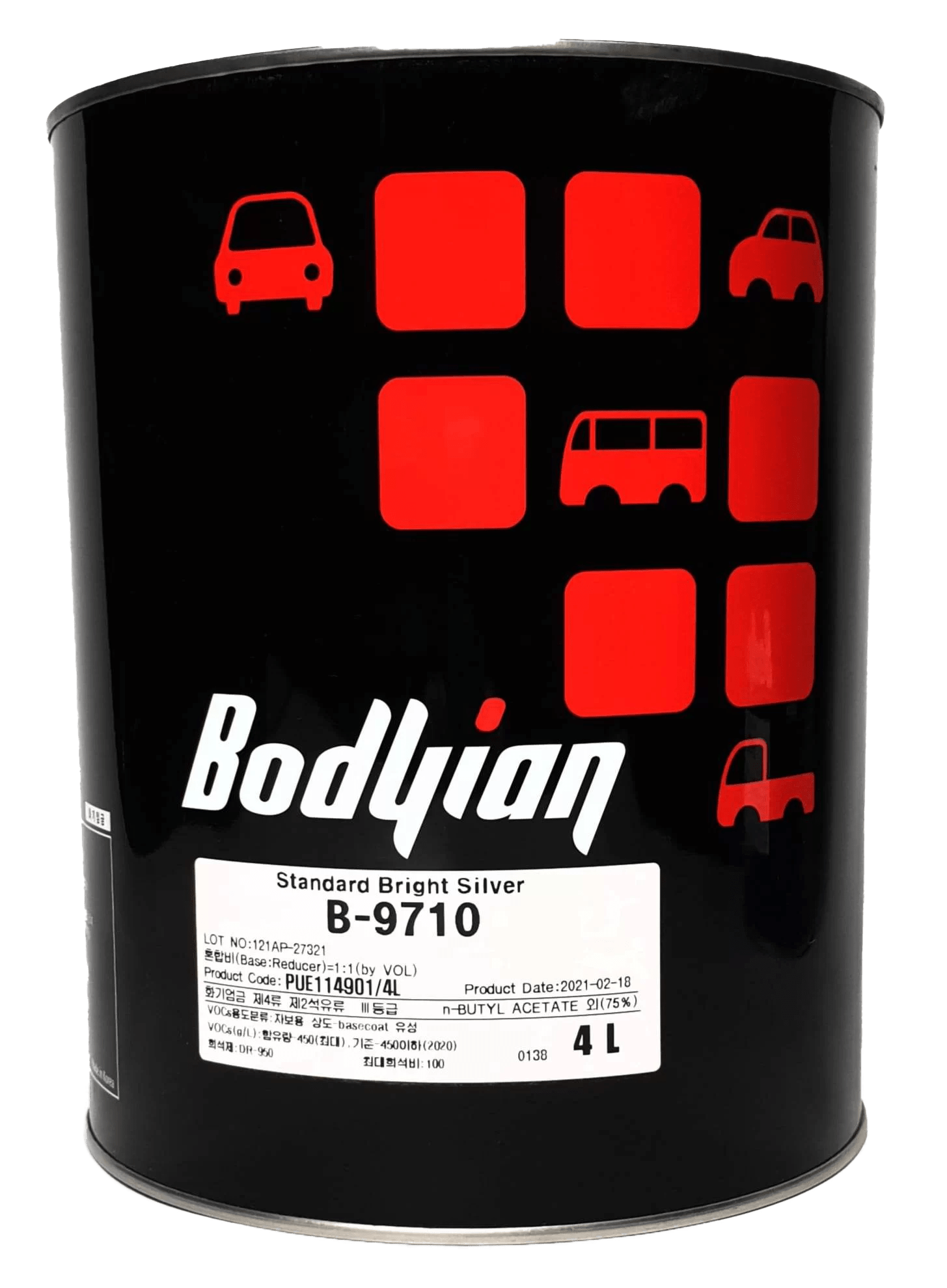 B97104 Standard Bright Silver 4ltr Northern Auto Paint Supplies (NAPS)