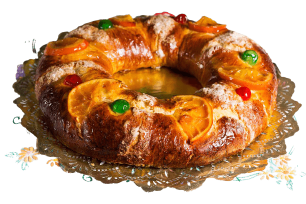 Roscón de Reyes relleno de mermelada de naranja, qué rico! dulces navideños