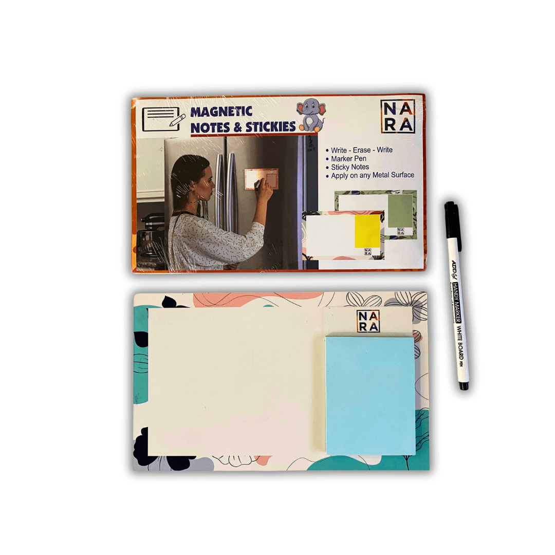Reusable Whiteboard with Sticky Notes, Erasable Marker and