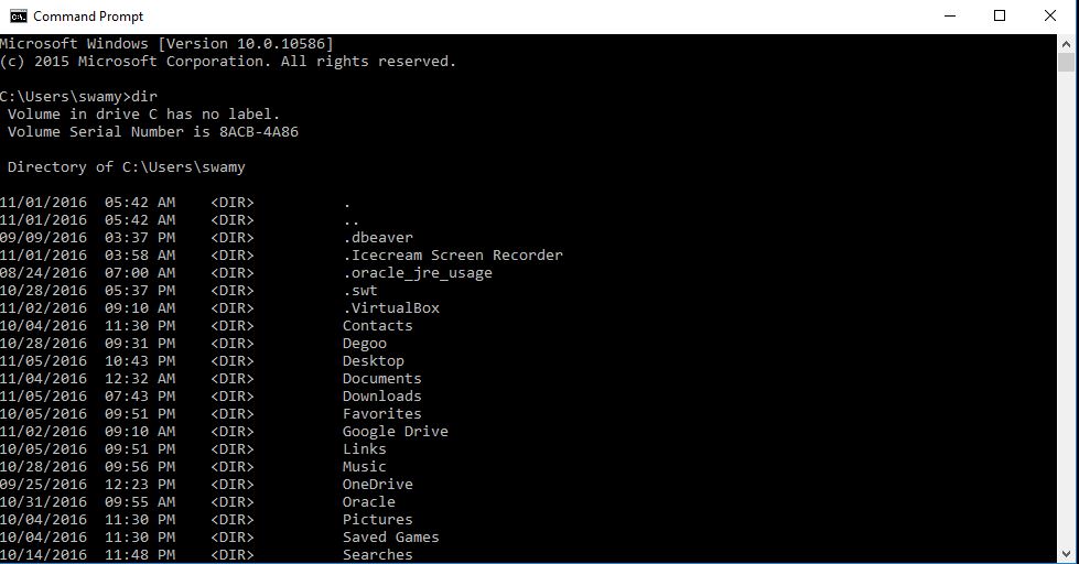 Windows most useful commands Narayana Tutorial