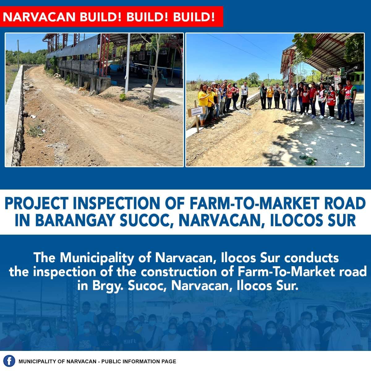 INSPECTION OF FARMTOMARKET ROAD CONSTRUCTION IN BARANGAY SUCOC