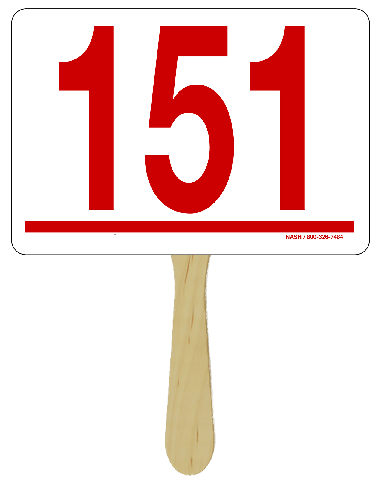 Colored Numbered Bid Paddles