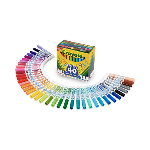 Crayola Ultra Clean Washable Markers, Broad Line Markers, Gifts, 40 Classic Colors Nash