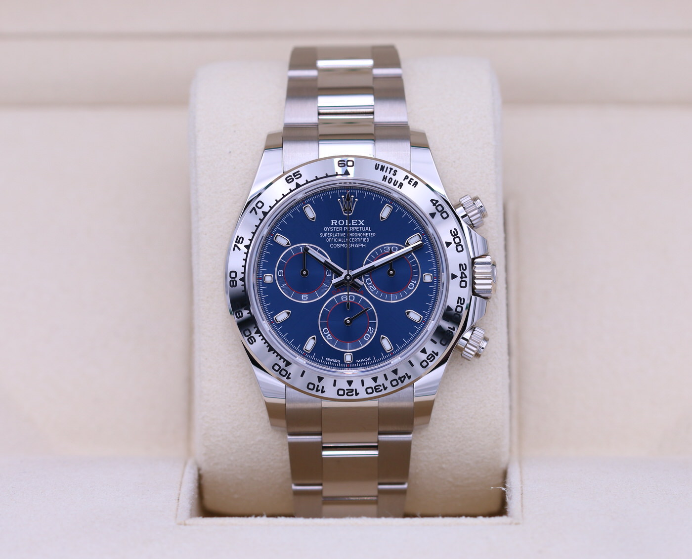Rolex Daytona 116509 White Gold Blue Dial 2021 Box & Papers