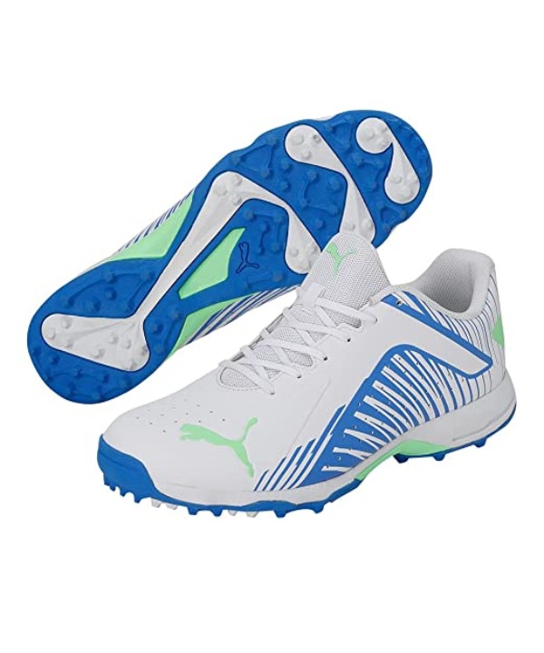 PUMA 22 FH Rubber Cricket Shoes WhiteBluemazing NAS India