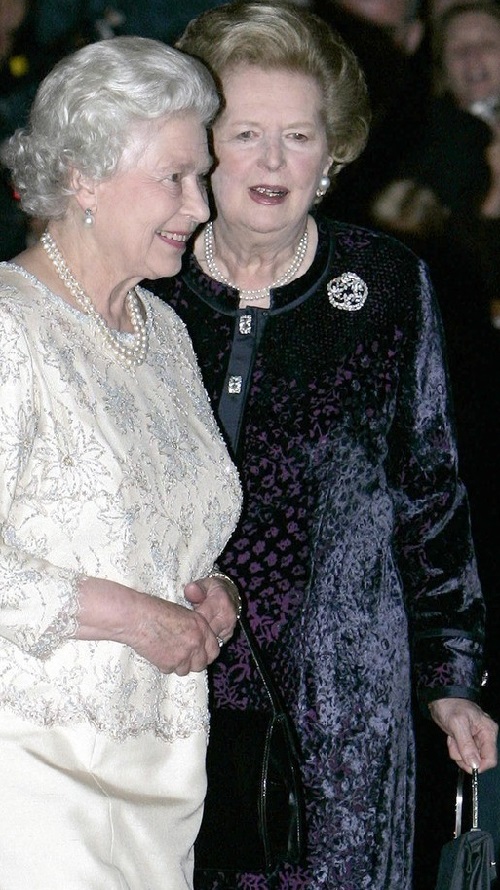 Margaret Thatcher with Queen Elizabeth Kaleidoscope effect