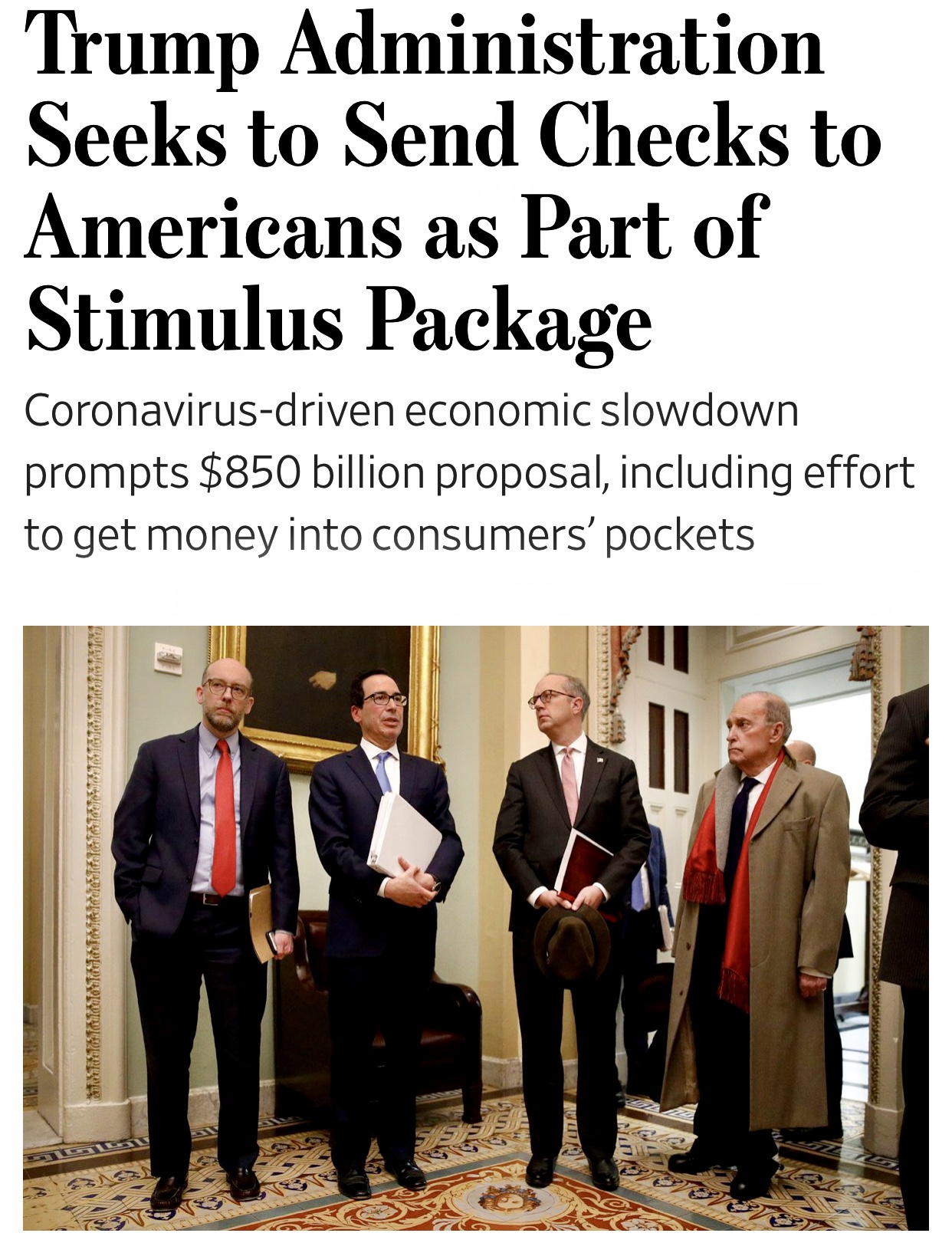 WH 850 Billion Stimulus Proposal to Send Checks to Americans Nats News