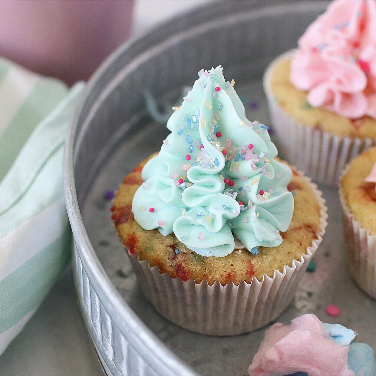 GlutenFree Cotton Candy Cupcakes Natalie Way Bakes