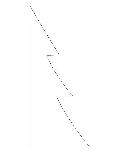 Free Printable Christmas Tree Outline Templates from 2" - 10"!