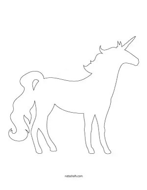 5 Free Printable Unicorn Templates (for cute unicorn crafts) - The