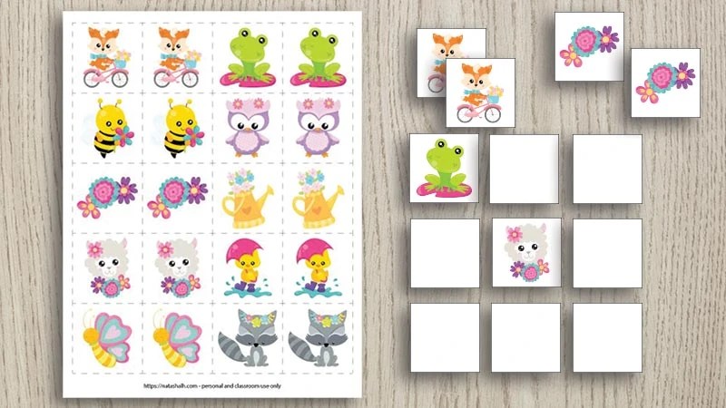 Free Spring Memory Game Printable (Easy, Screen-Free Fun For Kids!) - The Artisan Life