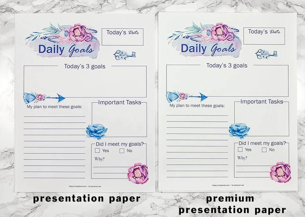 Best Paper for Planner Printables (With a mustsee comparison video