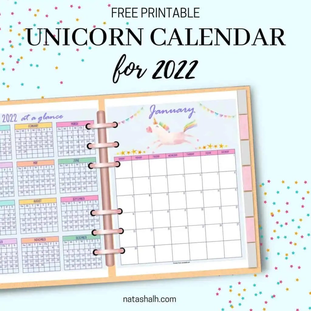Unicorn Calendar 2022 Unicorn Calendar | Etsy