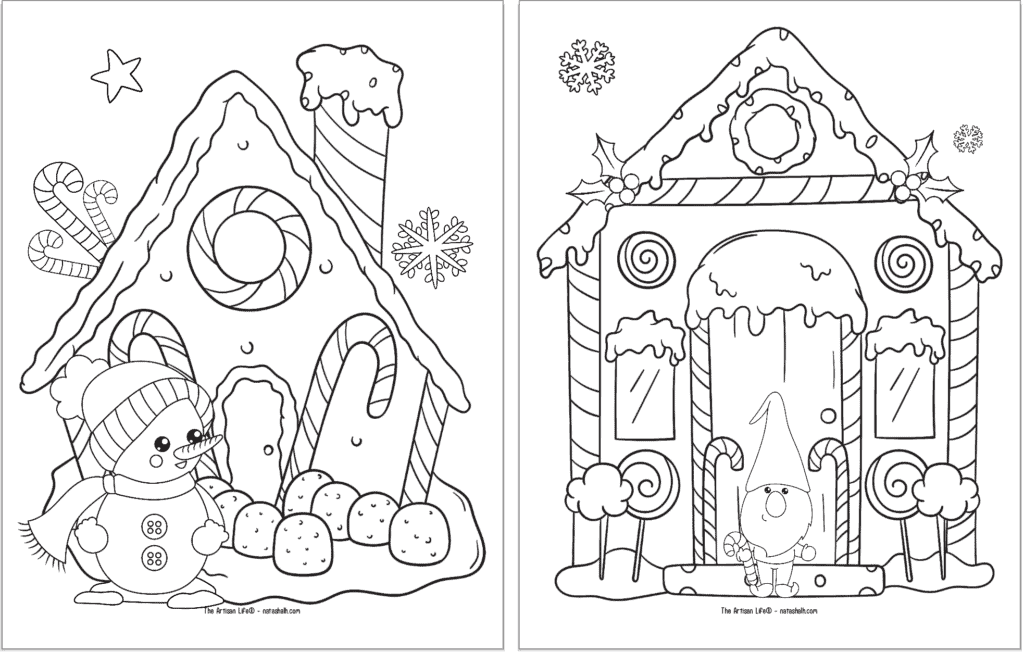 40+ gingerbread house coloring pages free for printing and coloring. Free Printable Gingerbread House Coloring Pages The Artisan Life