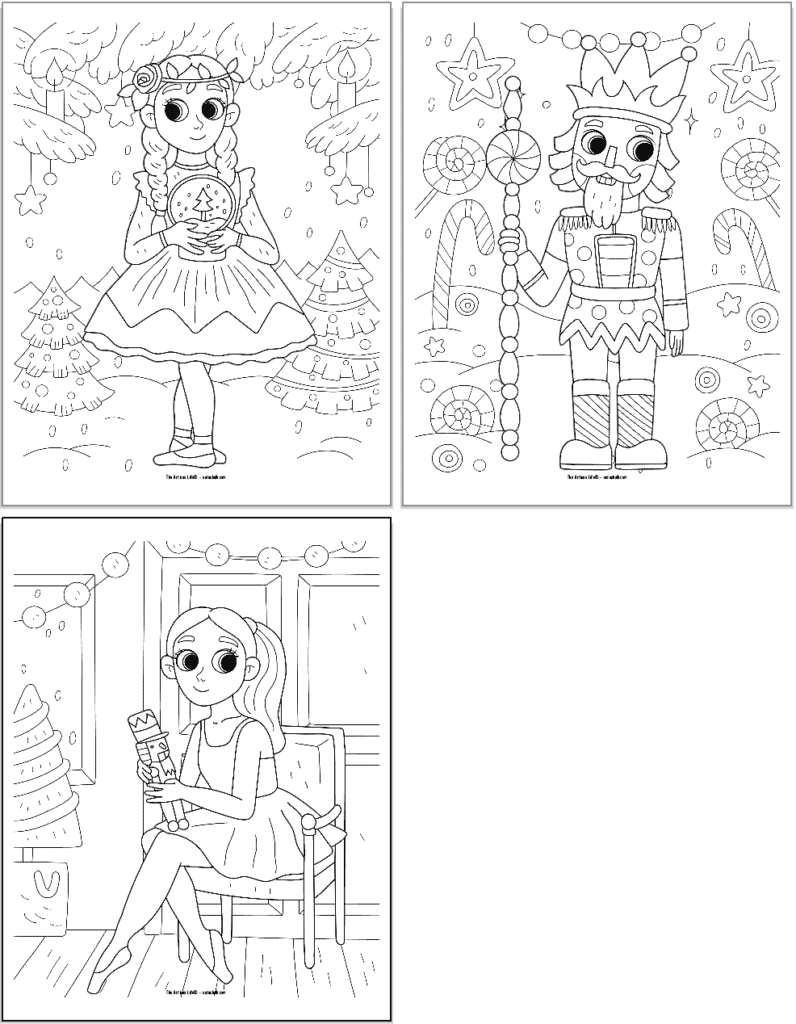 Free Printable Nutcracker Ballet Christmas Coloring Pages The Artisan