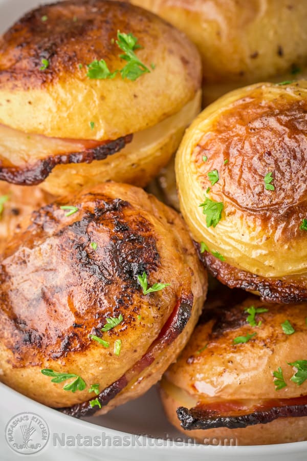 Roasted Potatoes with Bacon, Baked Potatoes with Bacon