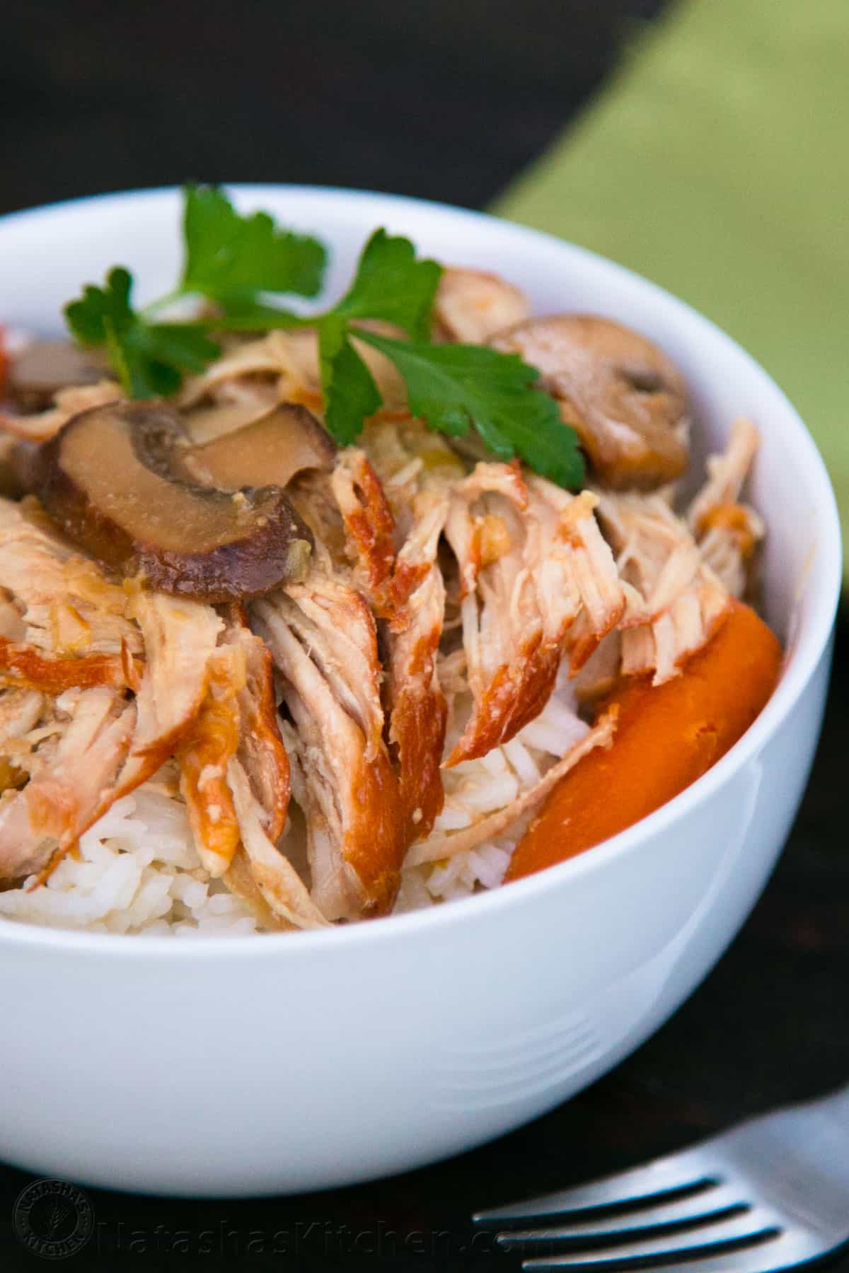 Slow Cooker Pulled Pork in a Mushroom Sauce Recipe