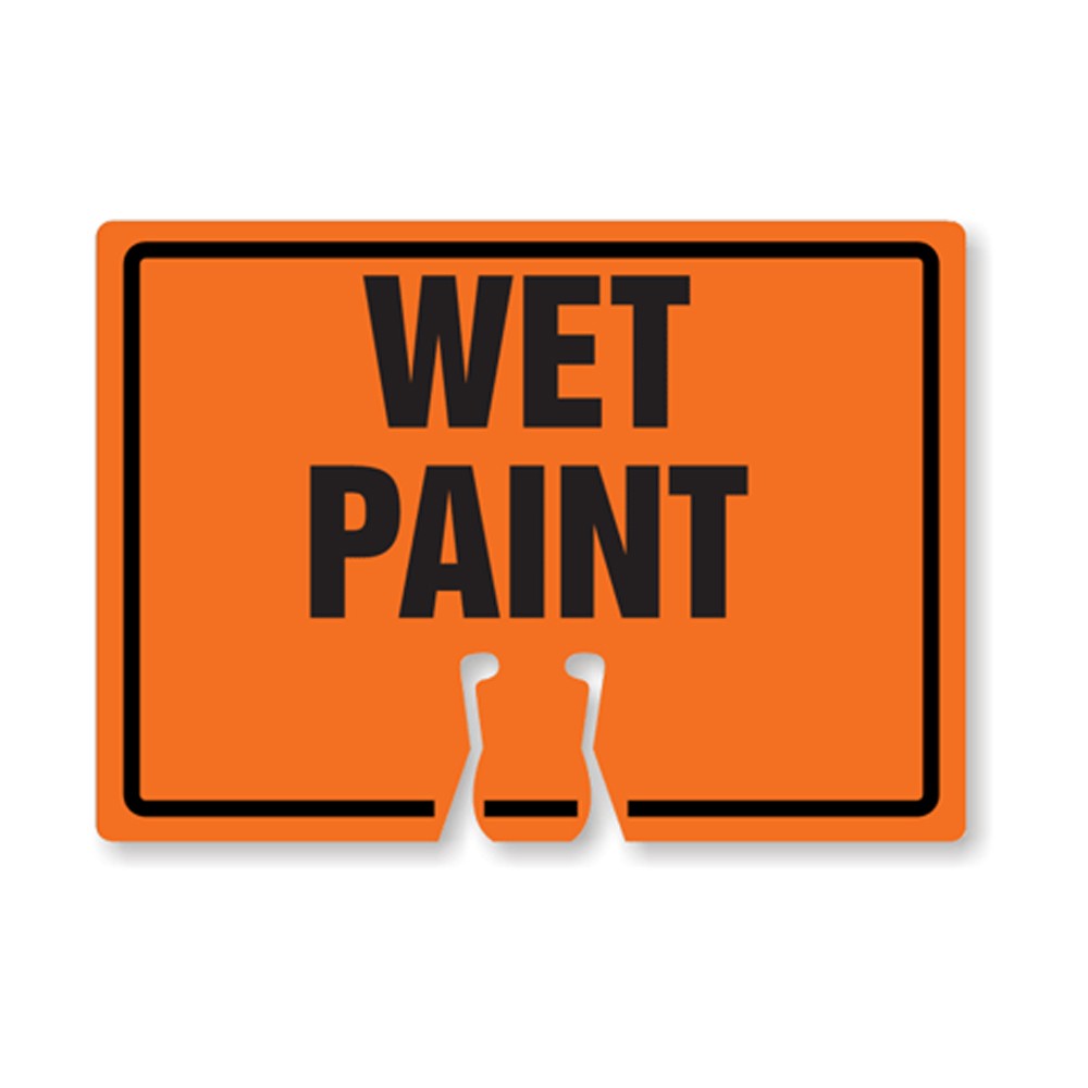 Sign Cone Plastic Wet Paint NatCap
