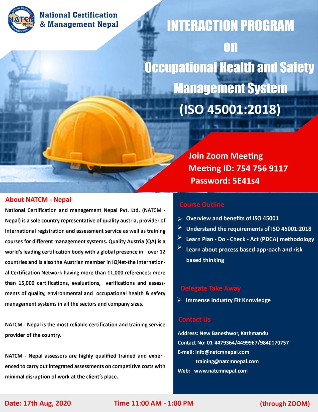 interactionprogramonoccupationalhealth&safetymanagementsystem