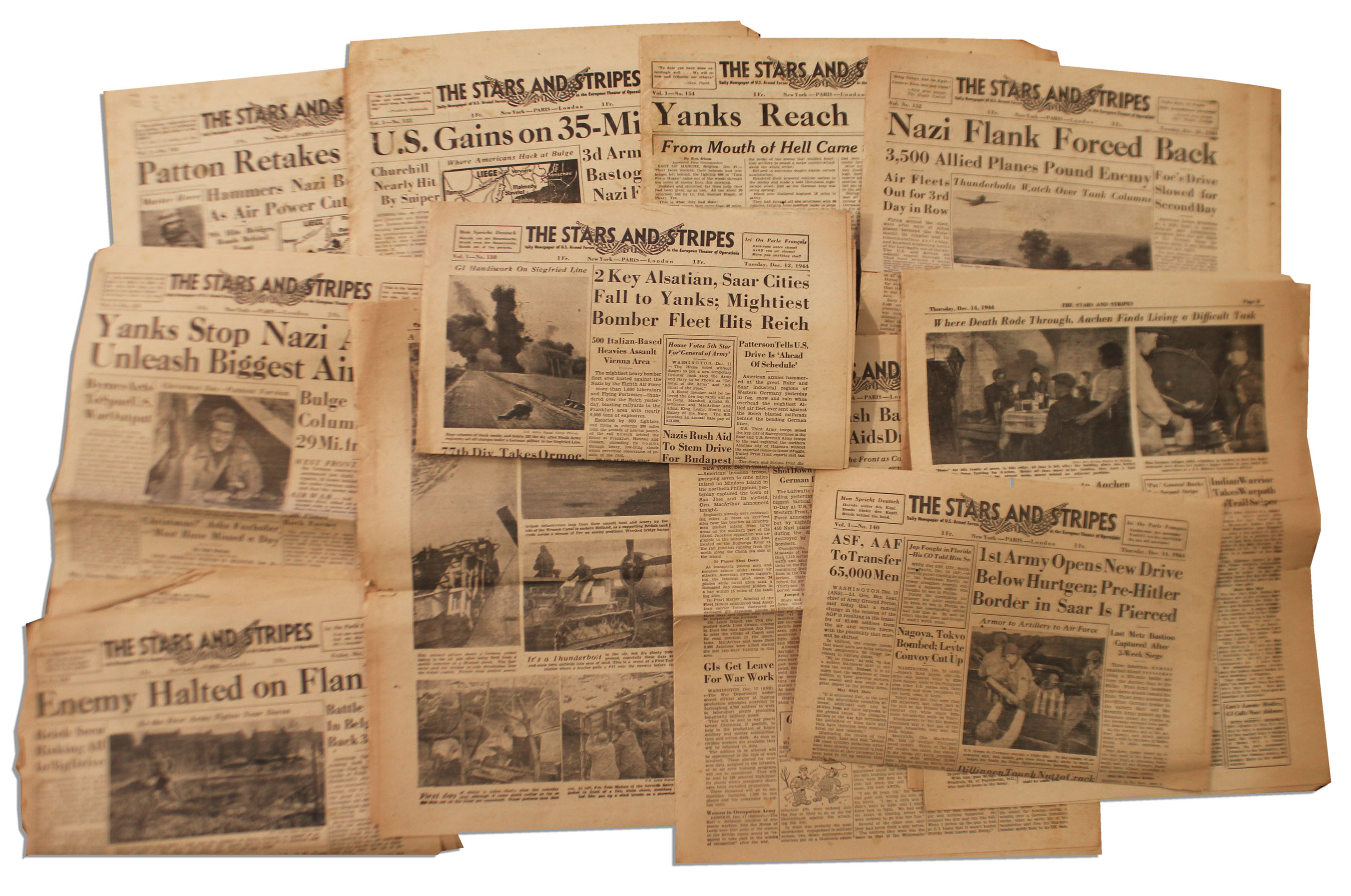 Item Detail ''The Stars and Stripes'' Newspapers December 1944