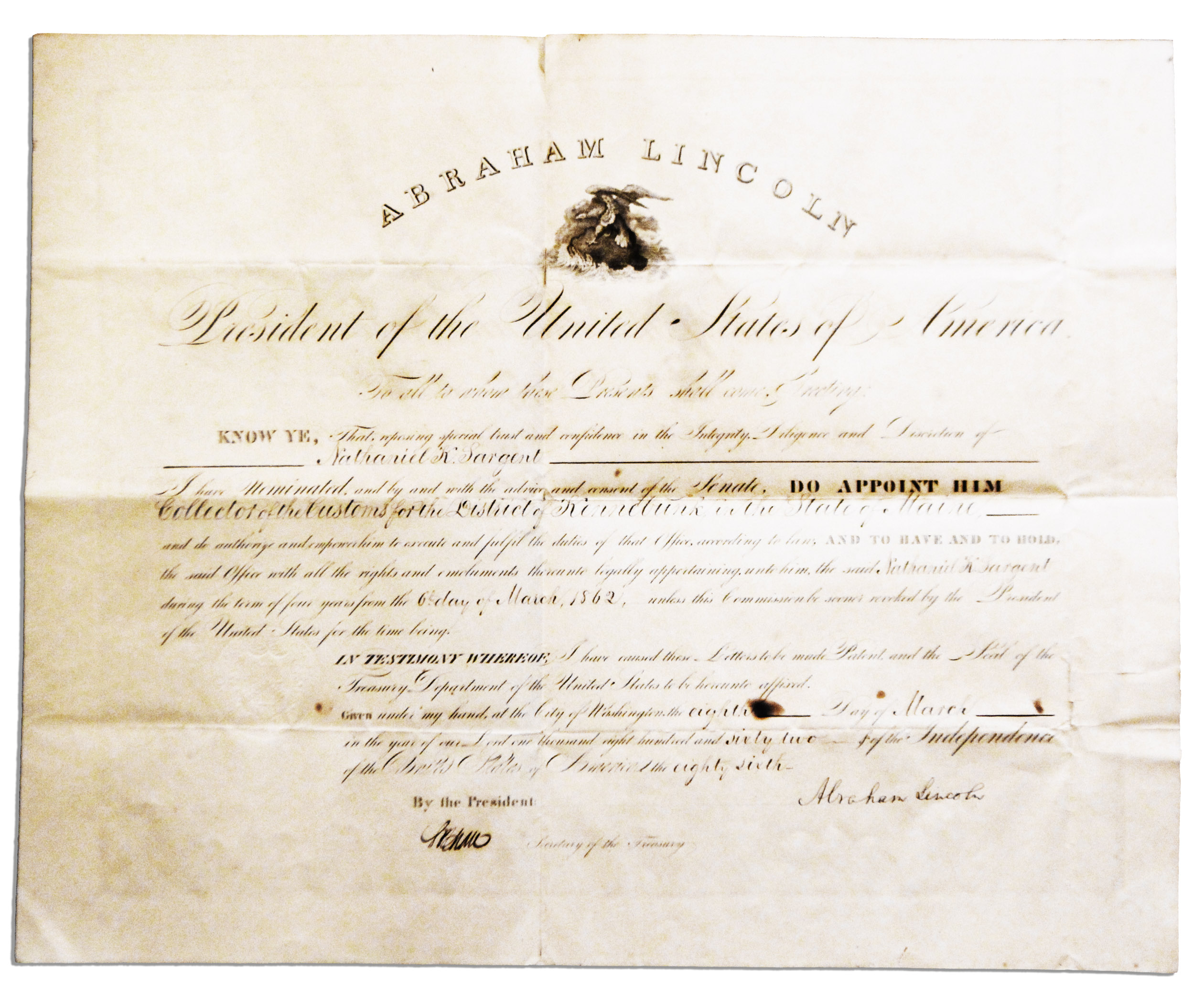 Lot Detail Abraham Lincoln Document Signed During the Civil War 1862