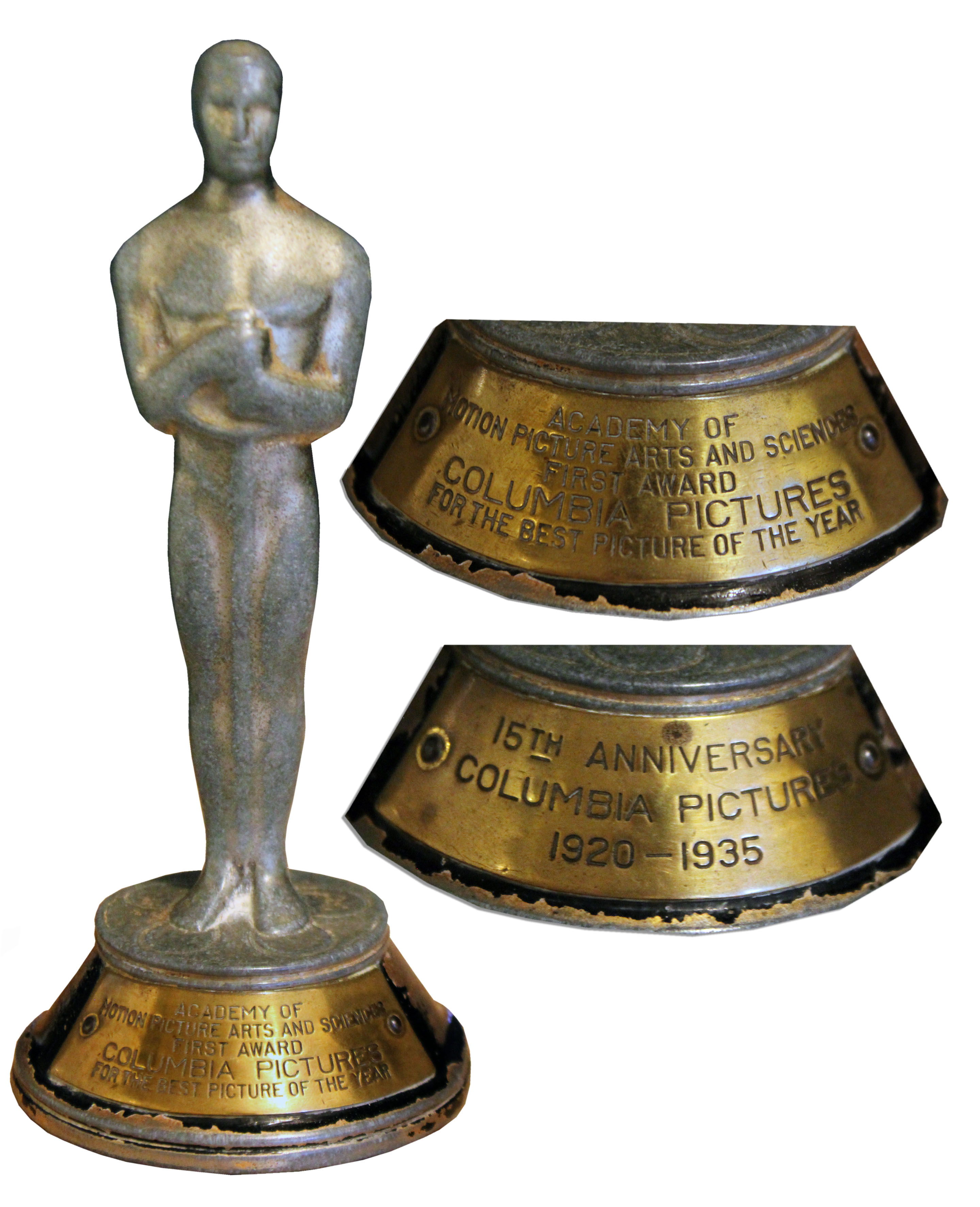 Lot Detail Academy Awards Miniature Oscar From 1935 Produced by