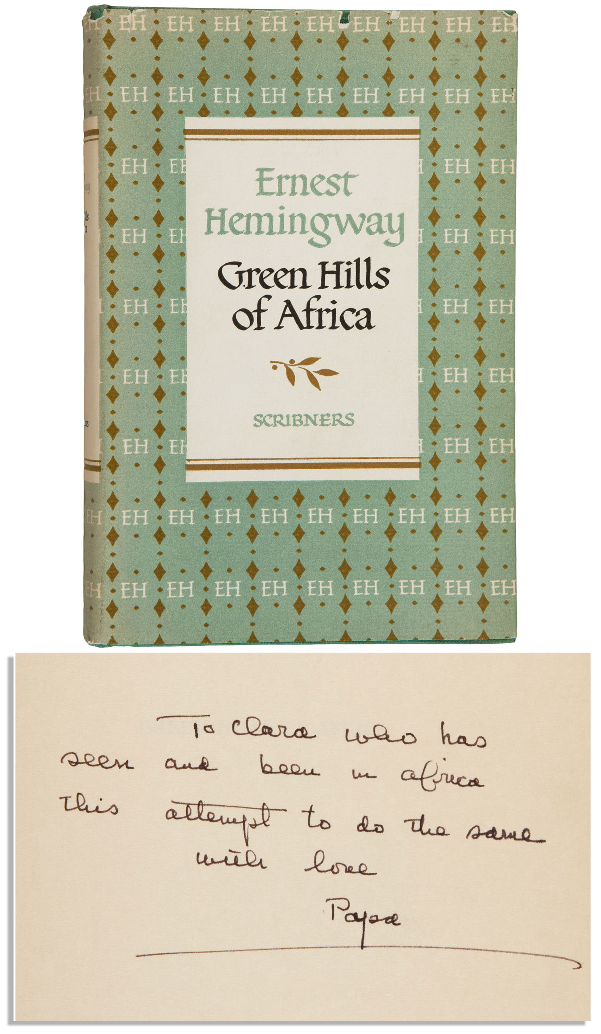 Auction or Sell Your Ernest Hemingway Green Hills of Africa Signed Edition
