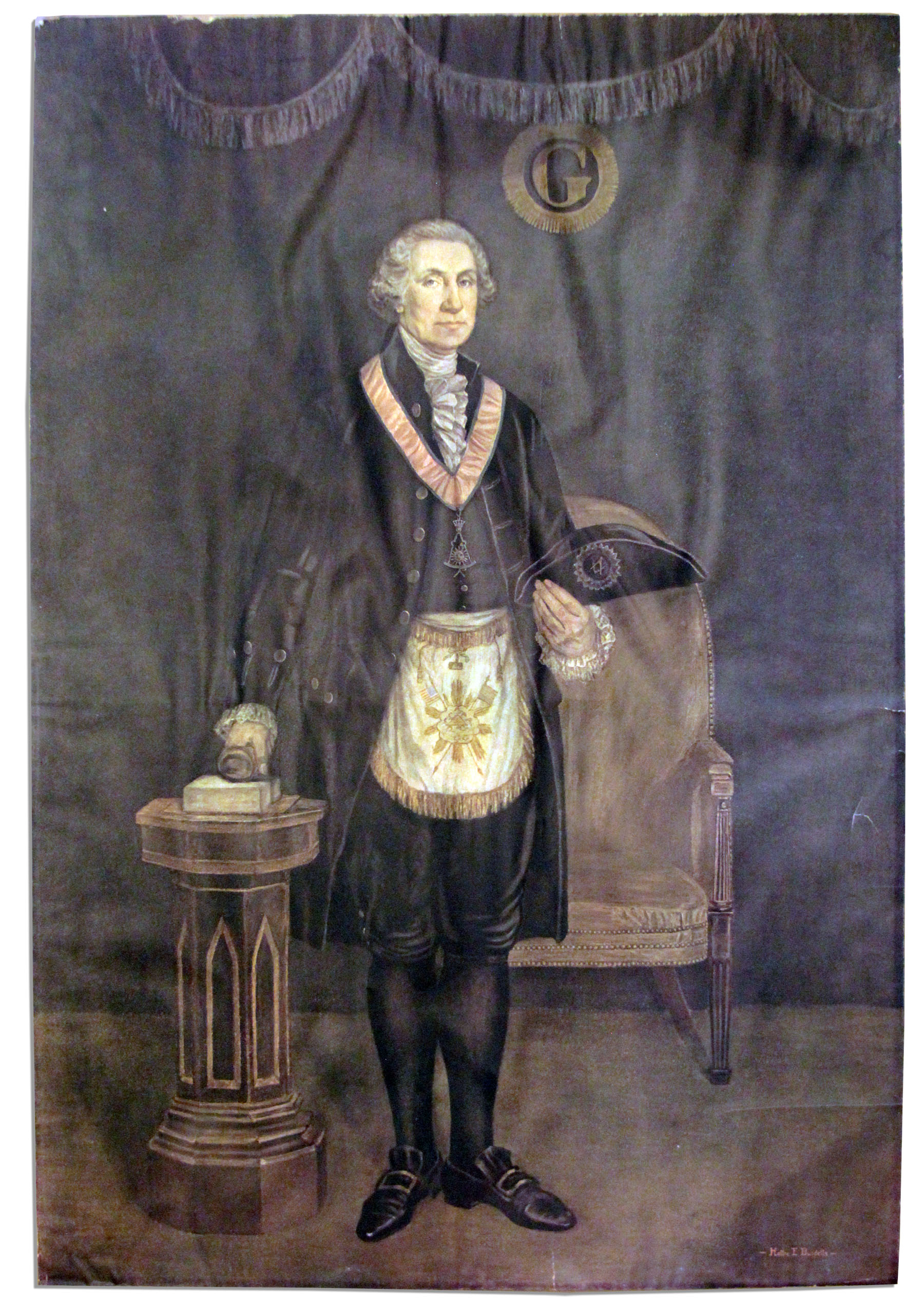 Lot Detail Scarce Print of Hattie E. Burdette's Masonic Portrait of
