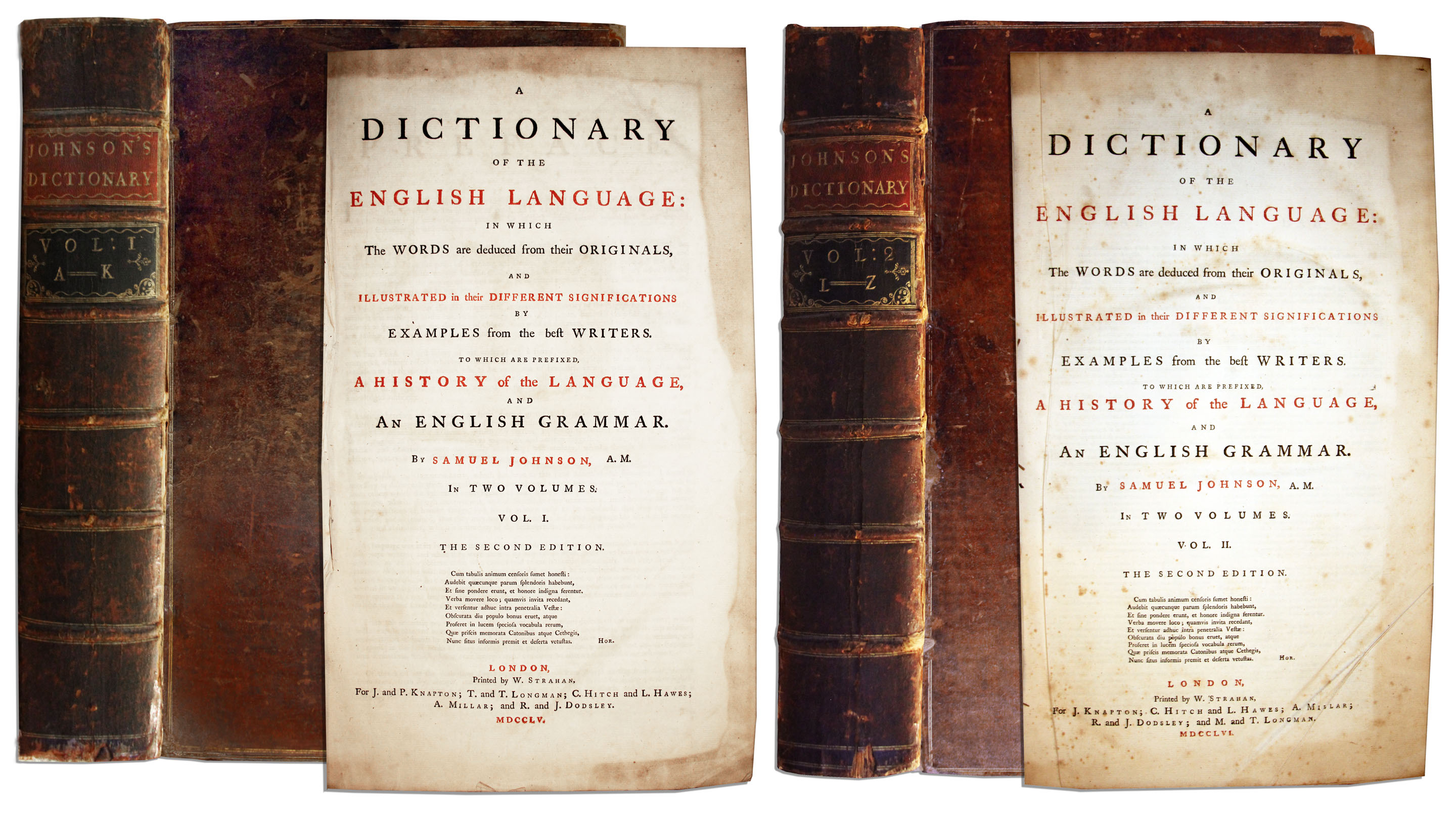 Lot Detail Scarce Second Edition of Samuel Johnson's 2Volume