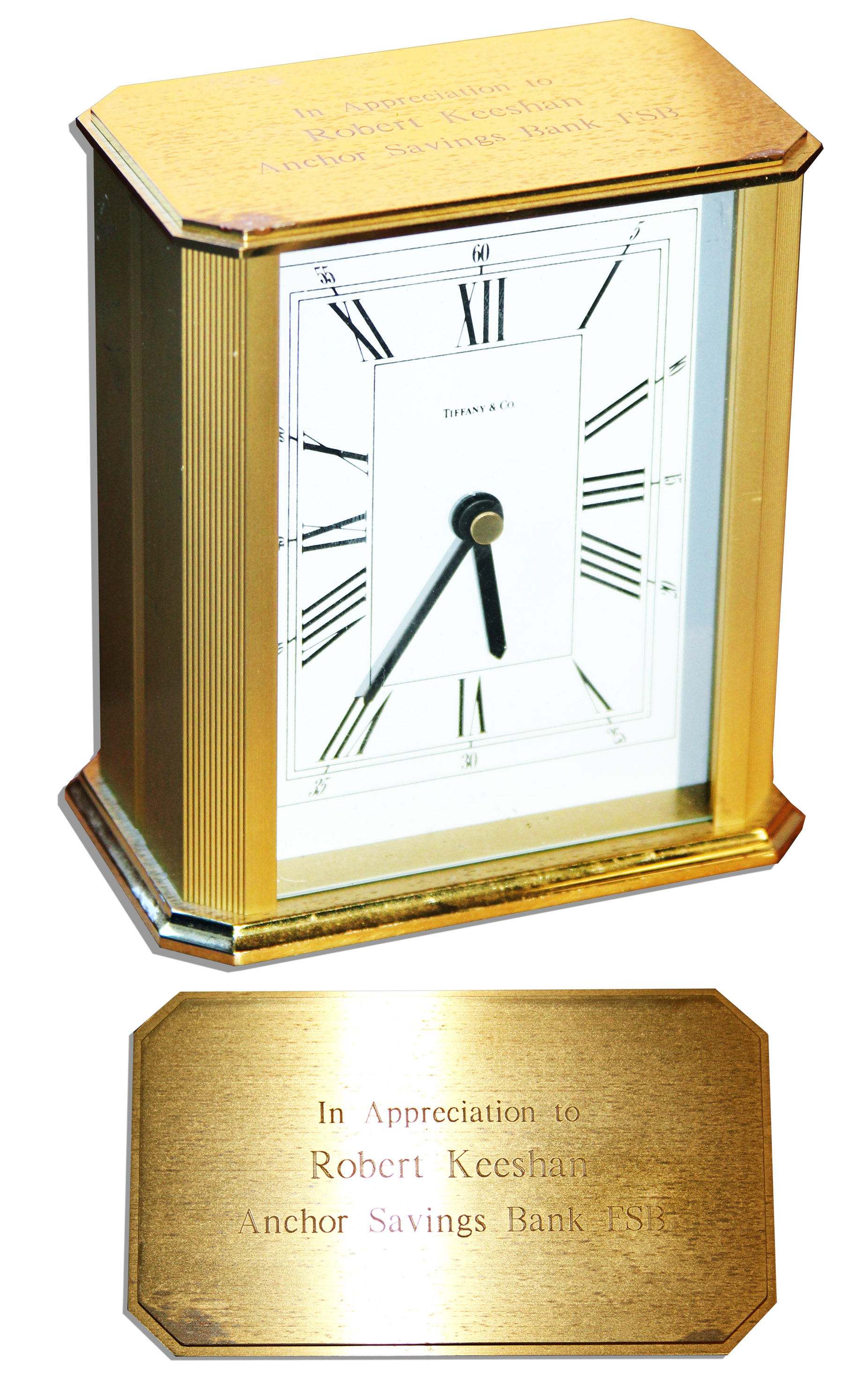 Lot Detail Captain Kangaroo Gold Clock Award Made by Tiffany & Co.