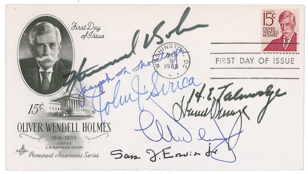 Lot Detail Watergate Signed First Day Cover Signed by Seven