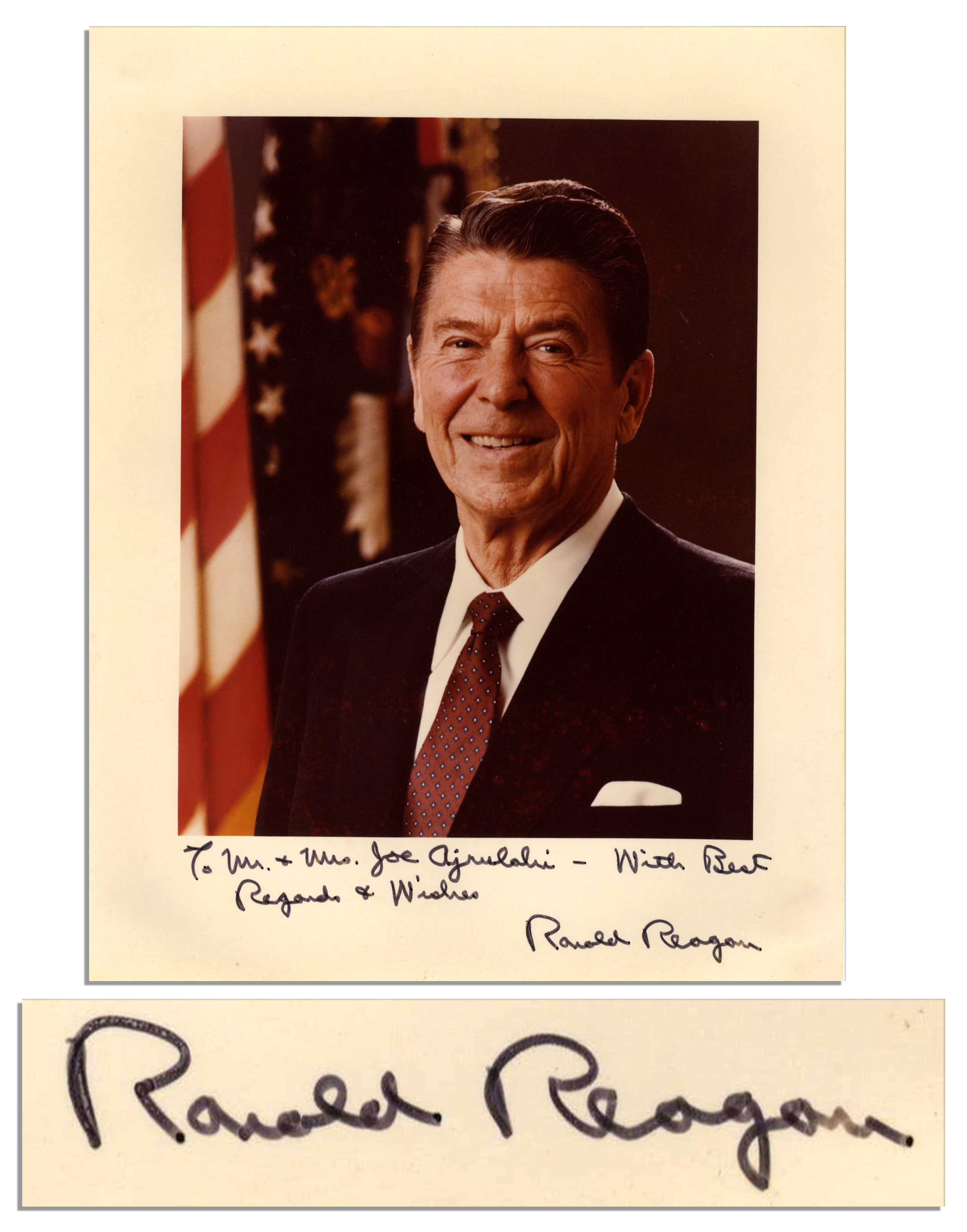Lot Detail Ronald Reagan Signed 8'' x 10'' Photo