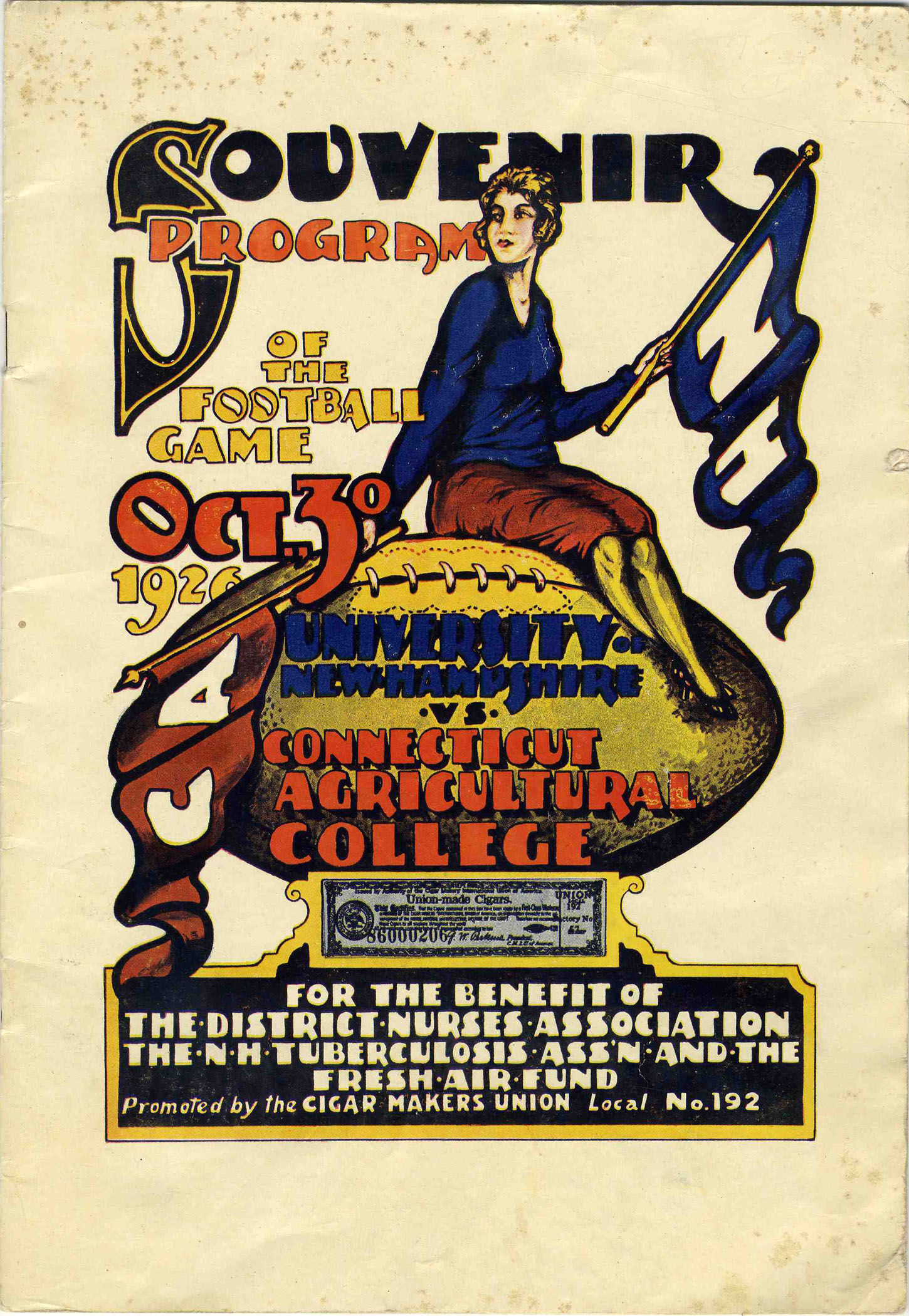 Lot Detail 1926 Football Program for University of New Hampshire vs