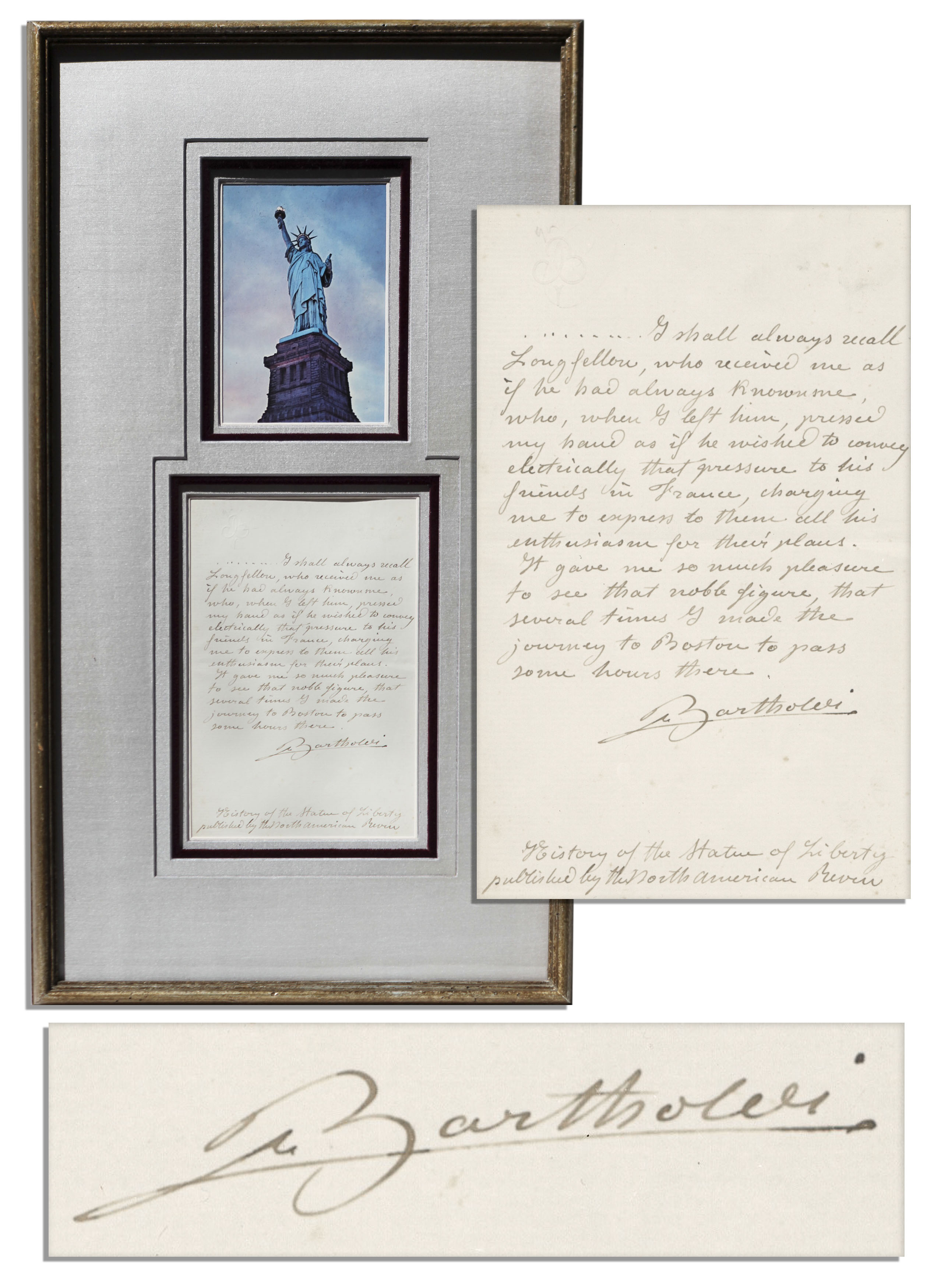 Lot Detail Statue of Liberty Designer Frederic Bartholdi Autograph