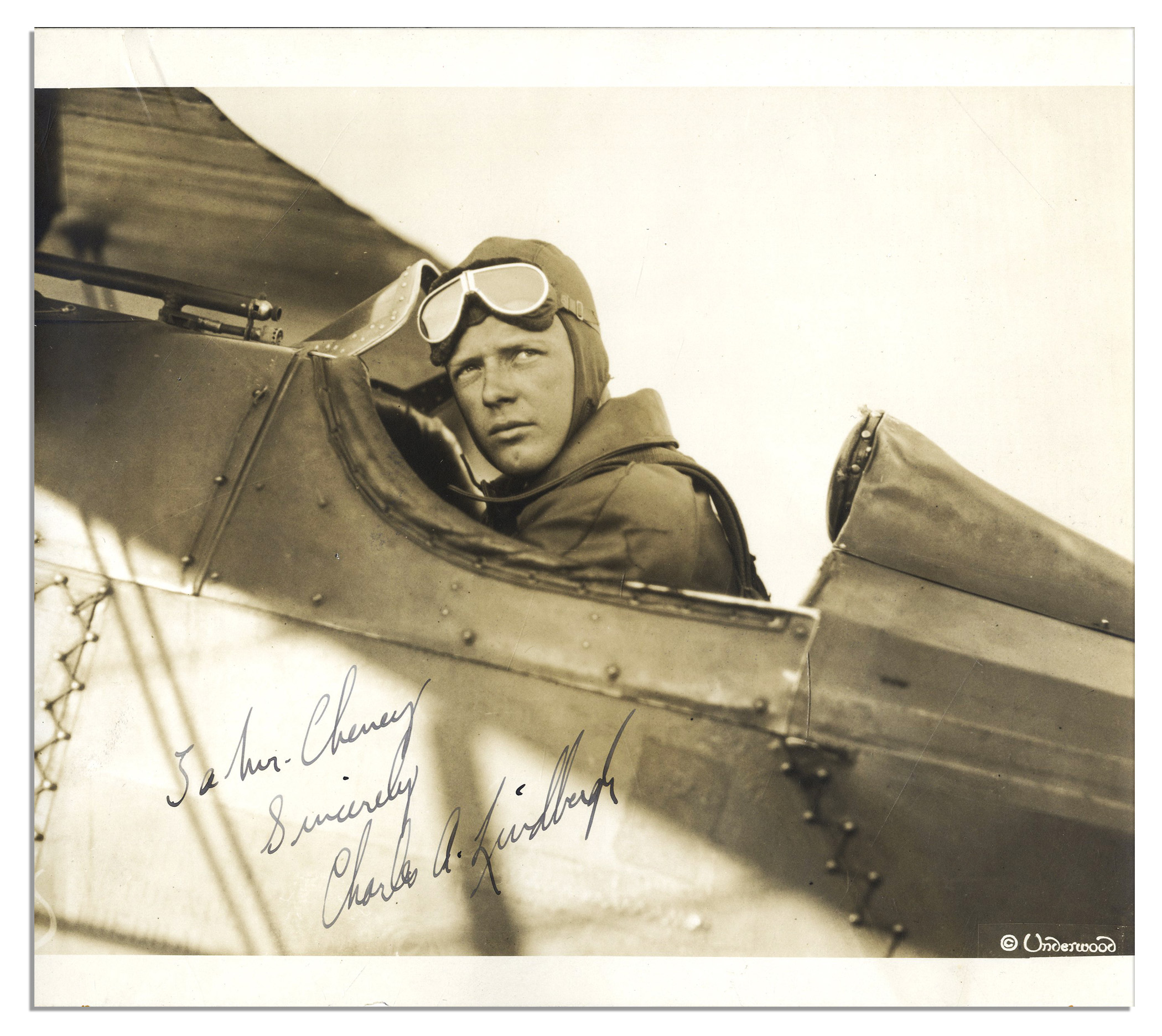 Lot Detail Charles Lindbergh 9'' x 8'' Signed Photo Attractive