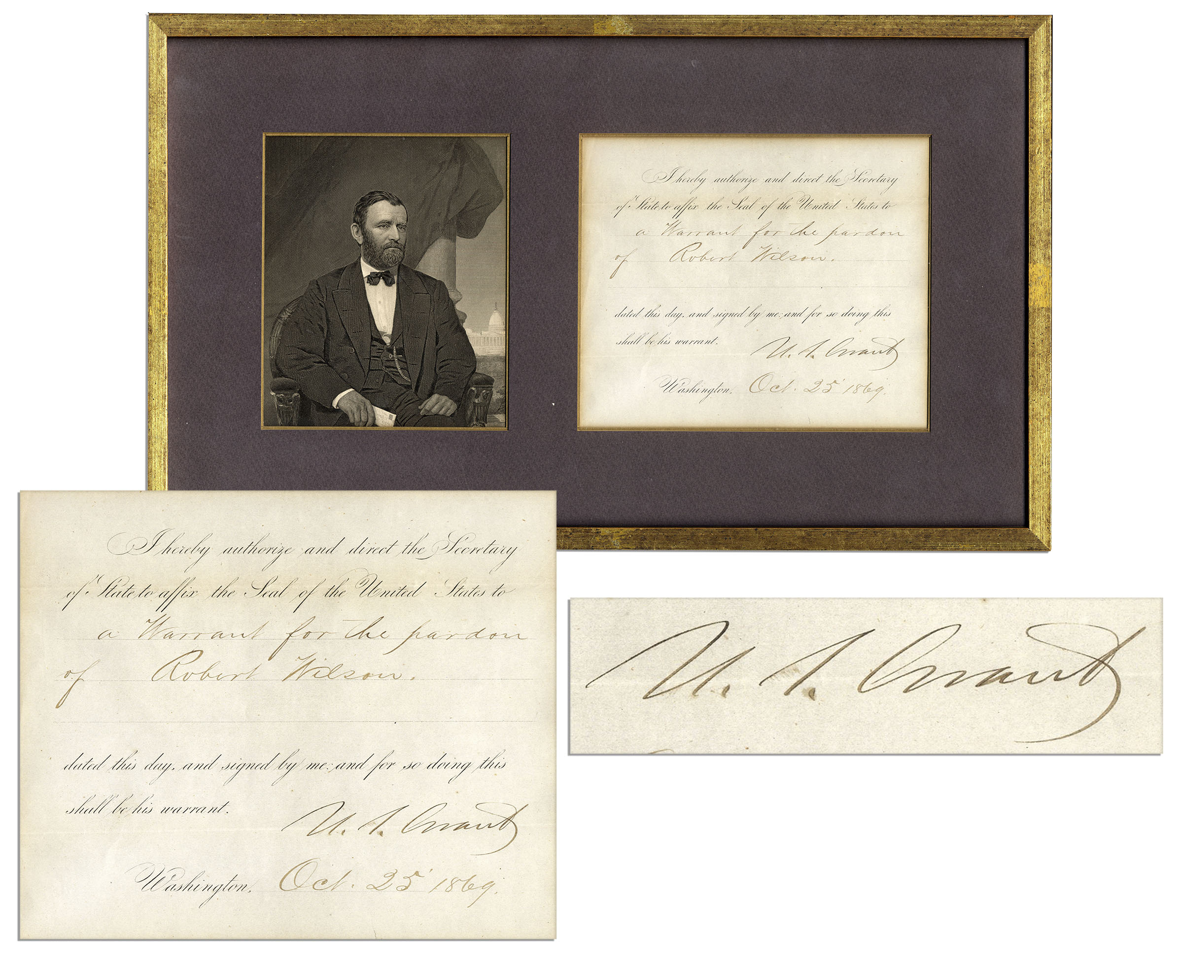 U.S. Grant Autograph; Ulysses S. Grant Autograph Sells 12,500