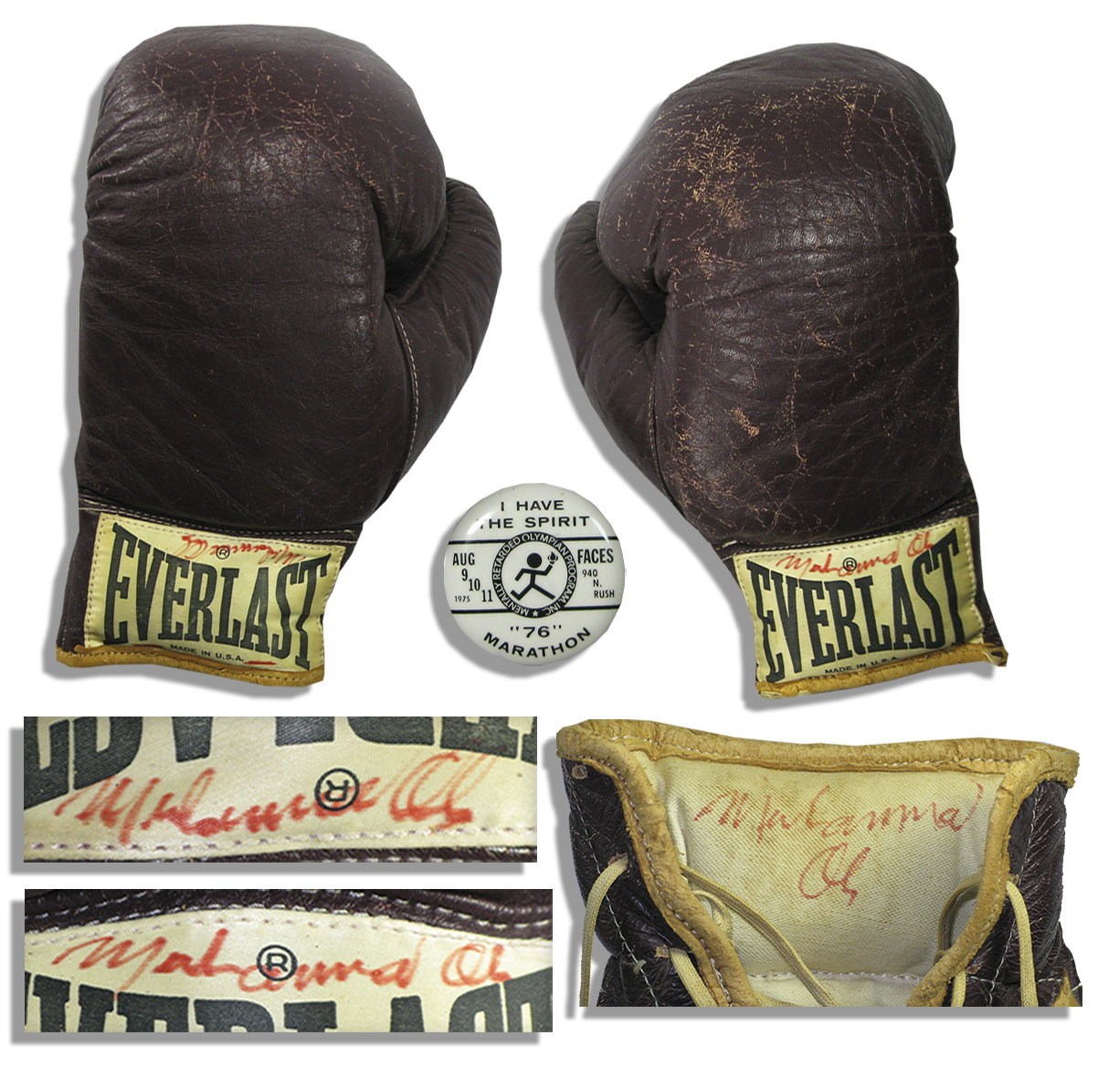 Lot Detail Muhammad Ali Signed Boxing Gloves From Either the Ali/Wepner Fight or "Rumble in