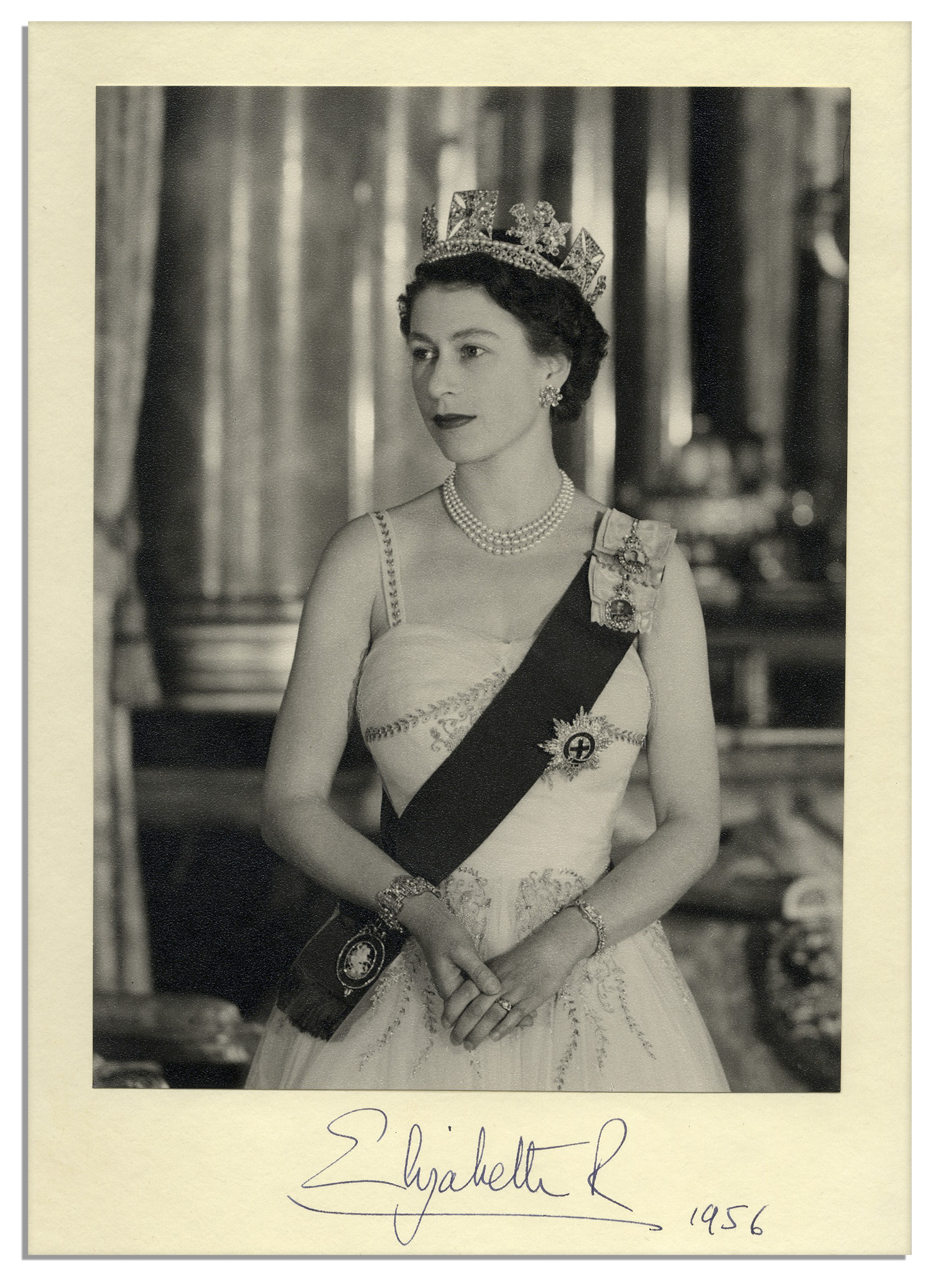 Lot Detail Stunning Signed Photo of Queen Elizabeth II Photograph